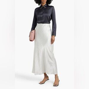 VINCE.Crinkled-satin maxi skirt